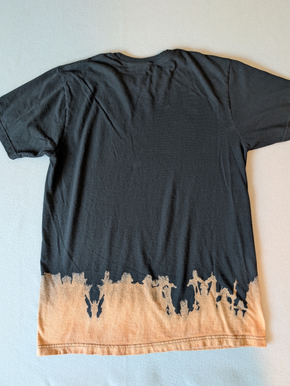 AC/DC Logo Bleached Dip-Dye Graphic T-Shirt Sz M Alt Streetwear image 8
